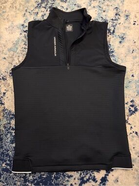 Under Armour GOLF Storm Daytona Black Quarter Zip Vest Men's Size Small
